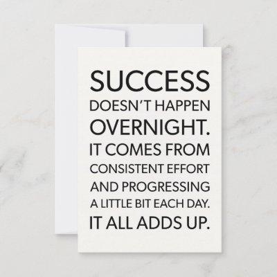 Success Does Not Happen Overnight RSVP Card