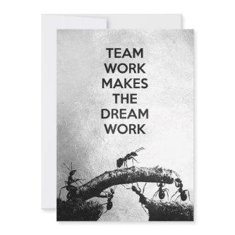 Success Quote Teamwork Makes The Dreamwork Holiday Card