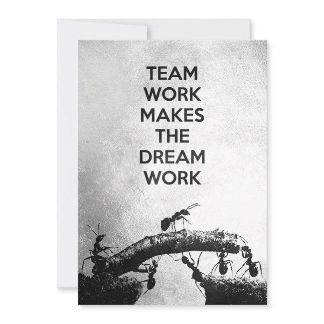 Success Quote Teamwork Makes The Dreamwork Save The Date