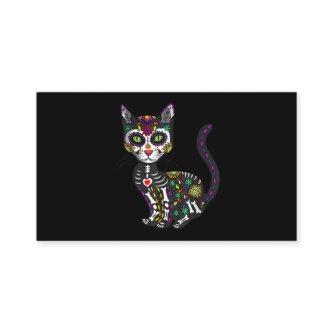 Sugar Skull Mexican Cat Halloween Day Of The Dead