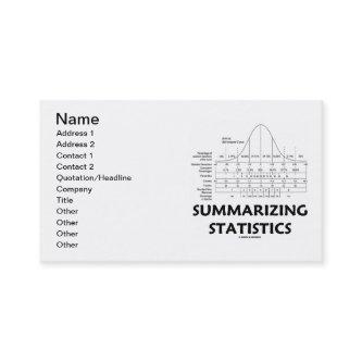 Summarizing Statistics (Bell Curve Distribution)