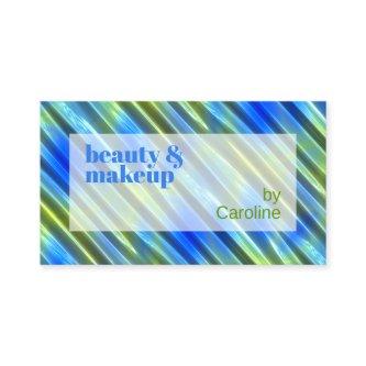 Summer Azure Blue Lime Green Stripes Art Pattern
