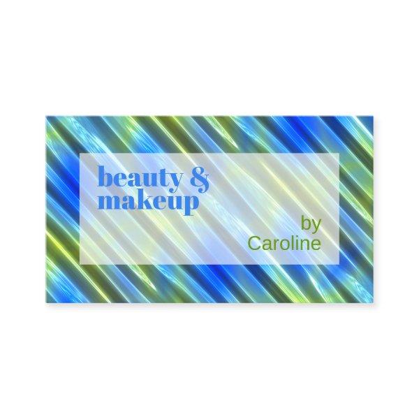 Summer Azure Blue Lime Green Stripes Art Pattern