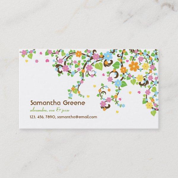Summer Blooms Mommy Calling Card
