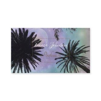 Summer Holographic Gradient Palm Trees Design