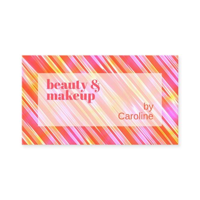 Summer Orange Red Bright Pink Stripes Art Pattern