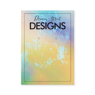 Summer Palm Trees Color Flare Earring Display Card