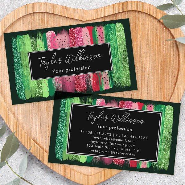 Summer Watermelon Brush Strokes