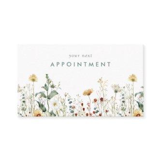 Summer Wildflower Field Appointment Card