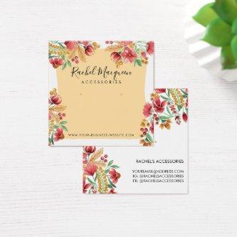 Summer Yellow Pink Red Floral Earring Display