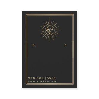 Sun and Moon Witchy Stud Earring Display Card