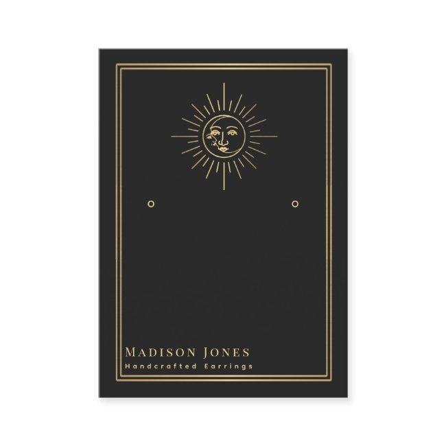 Sun and Moon Witchy Stud Earring Display Card