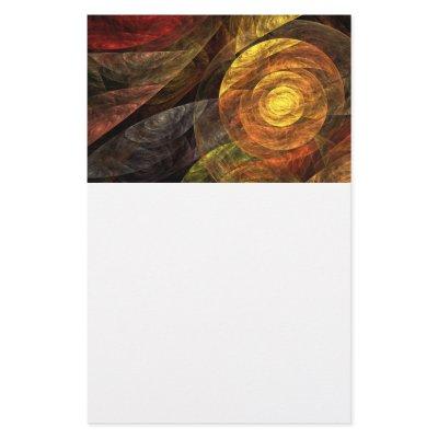 Sun Flower Floral Modern Abstract Art Pattern Stationery
