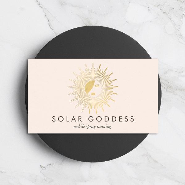 Sun Goddess Girl Logo Spray Tanning Salon Pink