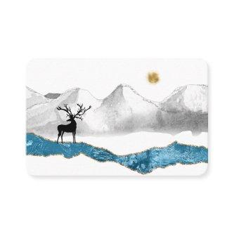 *~* Sun Stage Buck Antler Deer Mountain Stream Bus