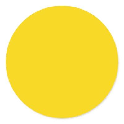 Sun Yellow Color Only Visual Identifier Tools Classic Round Sticker