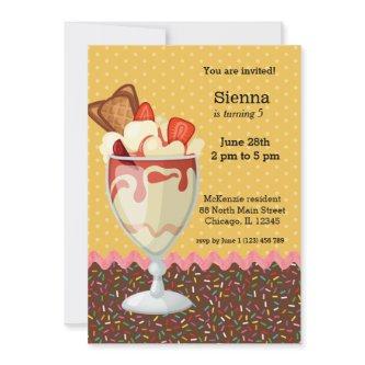 Sundae * choose background color invitation