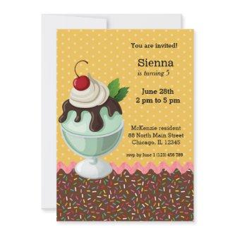 Sundae * choose background color invitation