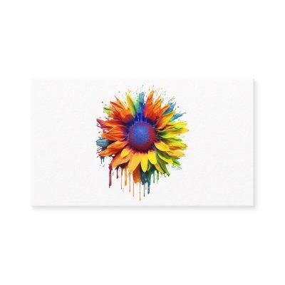 Sunflower Art Abstract Flower Painting Artwork Sun