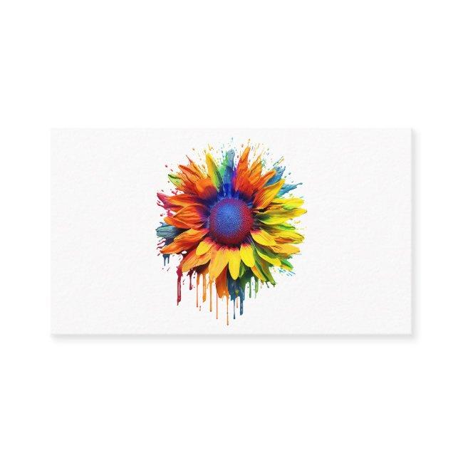 Sunflower Art Abstract Flower Painting Artwork Sun