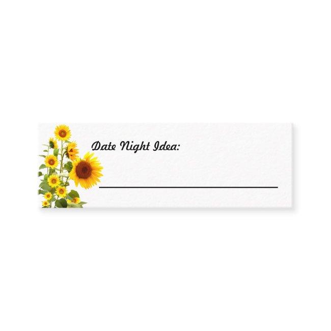 Sunflower Date Night Idea Card
