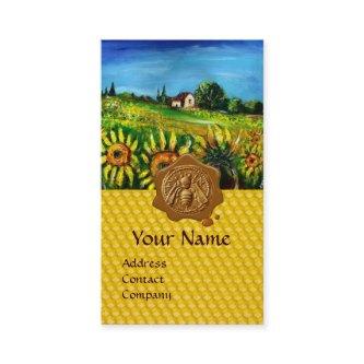 SUNFLOWER FIELDS ,HONEY BEE WAX SEAL ,BEEKEEPER