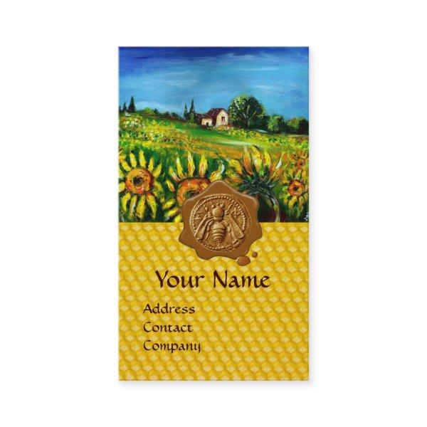 SUNFLOWER FIELDS ,HONEY BEE WAX SEAL ,BEEKEEPER