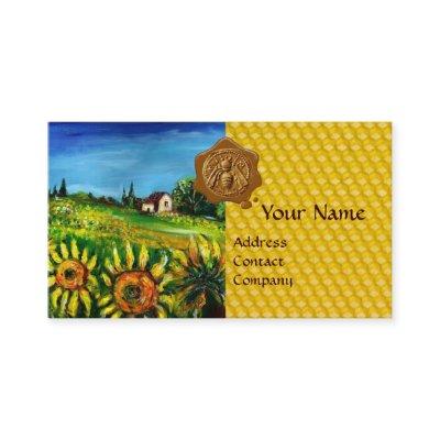 SUNFLOWER FIELDS ,HONEY BEE WAX SEAL ,BEEKEEPER