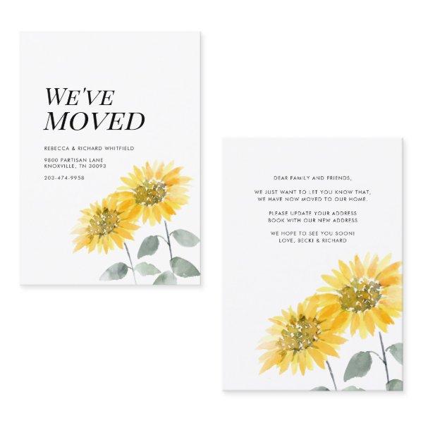 Sunflower Floral Moving Announcement