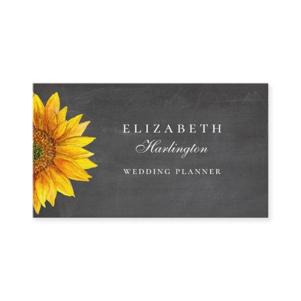 Sunflower. Rustic flower. Chalkboard professional