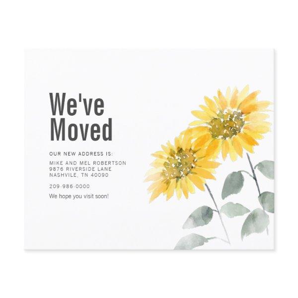 Sunflower We've Moved Address Moving Announcement Flyer