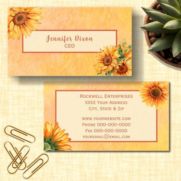 Sunflower with Soft Yellow Background