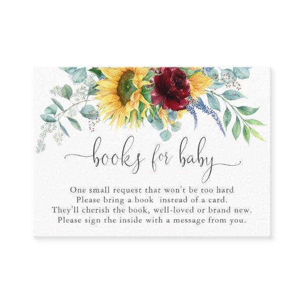 Sunflowers and Roses Books for Baby Enclosure Card