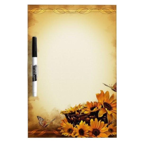 Sunflowers Dry Erase Board