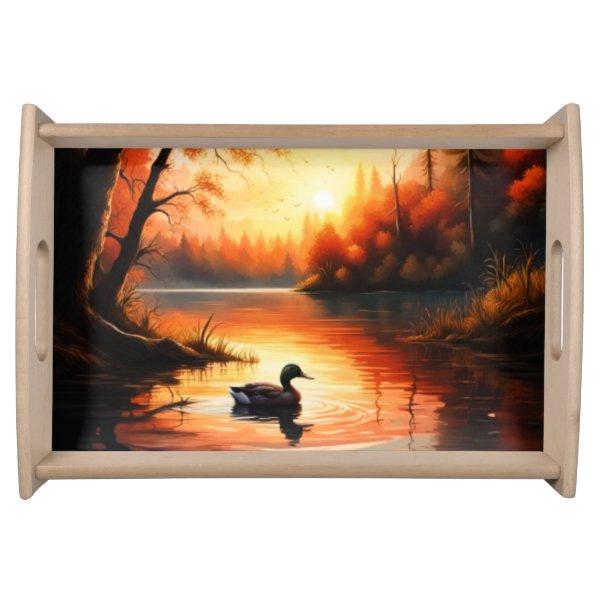 Sunrise on the Lake Serving Tray