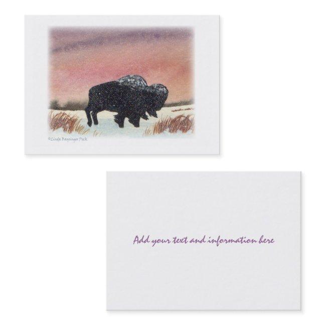 Sunset Buffalo Painting