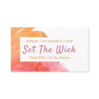 Sunset Colored Handmade Soy Melt Candle Soap