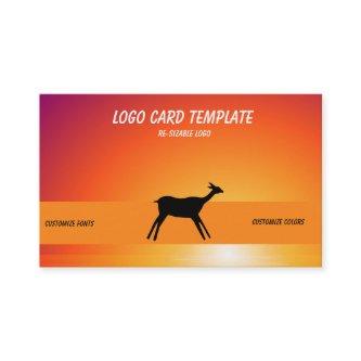 Sunset Colors Ancient Deer Logo
