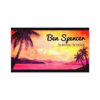 Sunset in the Tropics Watercolor Painting