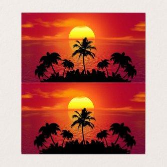 Sunset Palm Trees Silhouette-16514