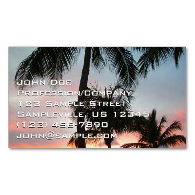 Sunset Palms Tropical Landscape Photography  Magnet