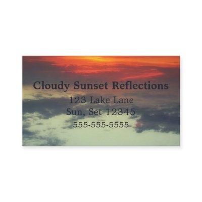 Sunset Reflections Lake Michigan Cloudy Seascape