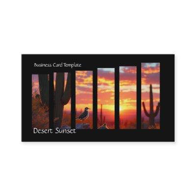 Sunset Saguaro Cactus - Desert Arizona Business Ca