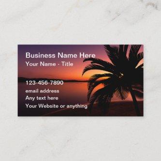 Sunset Scenic Tropical  Template