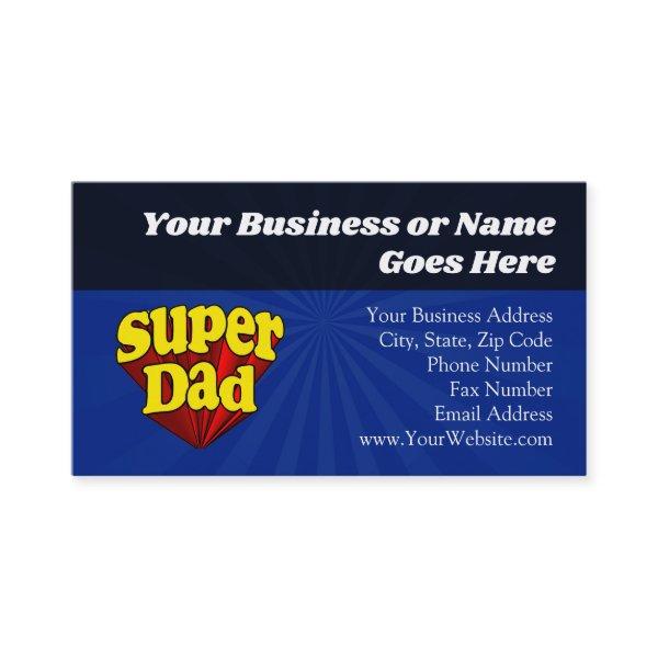 Super Dad, Superhero Red/Yellow/Blue Father's Day Calling Card