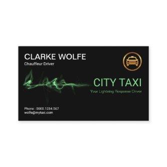 Super Green Lightning Strike Taxi Transport