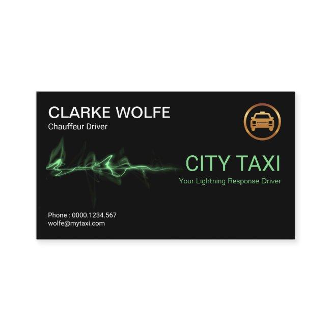 Super Green Lightning Strike Taxi Transport