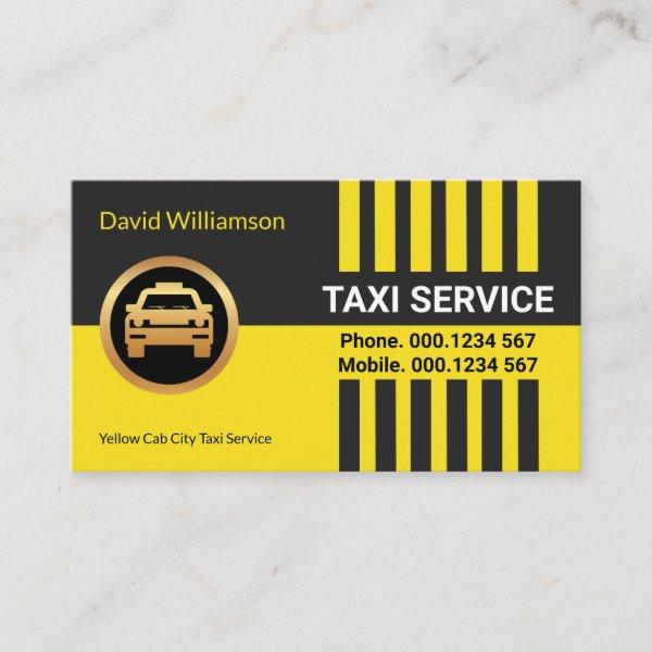 Super Retro Yellow Taxi Lines City Cab Driver