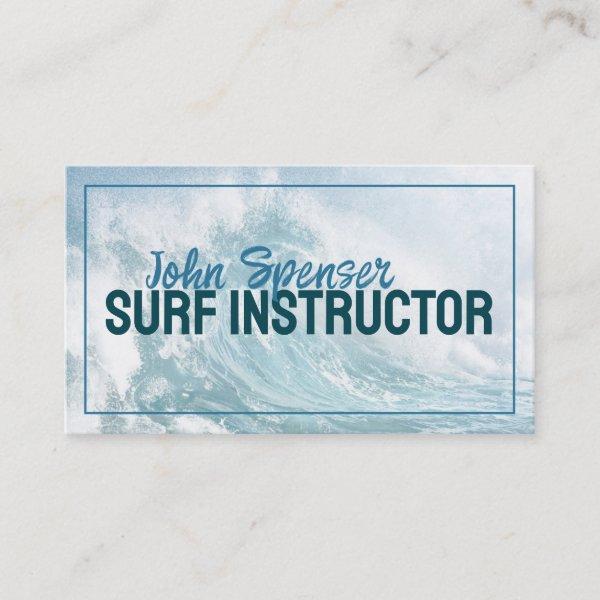 Surf Instructor Surfing Lessons Big Ocean Wave
