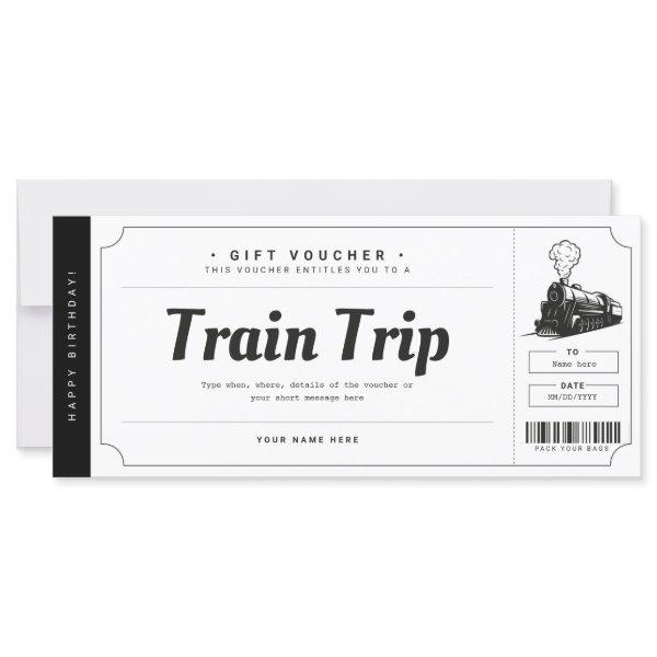 Surprise Train Trip Ticket Gift Voucher